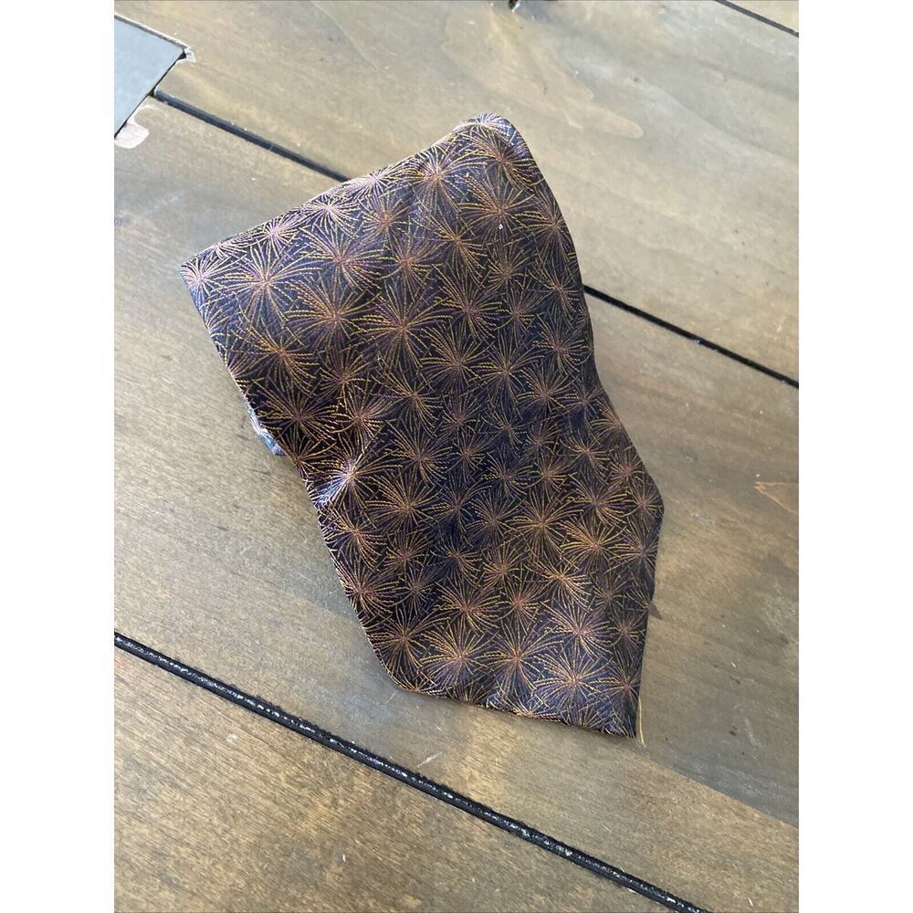 Vintage Echo Deadstock Burdened Men's Tie Whimsical Abstract Geometric 100% Silk